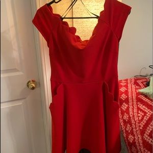 11/12 Red dress with pockets!